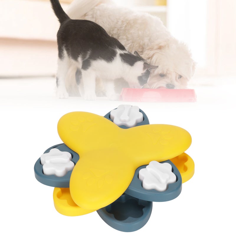 Dog Puzzle Toys Training Funny Feeding Multifunctional Dog Games Treat Dispenser for Dog Puppy CatYellow - Image 1