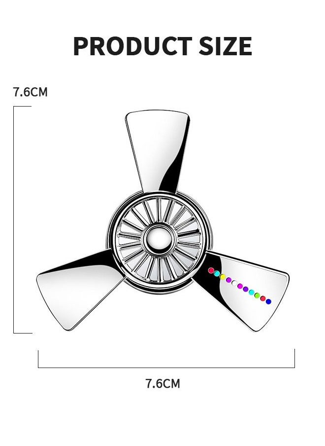 GROIC - Car Air Fresheners Airplane Propeller Turbo Car Air Freshener Scent Diffuser Clip Accessories for Automotive Vent Creative Decoration with Colorful Atmosphere Lamp - Image 1