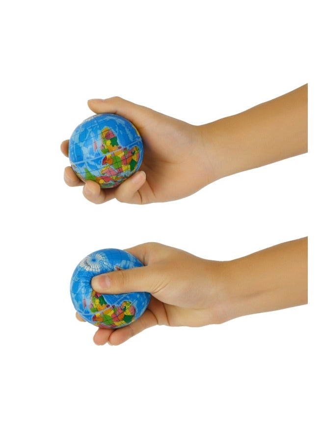 Globe Pattern Toy Ball , Educational Toys For Early Learning, Sponge Stress-Relieving Balls, Elastic Balls  - Image 2