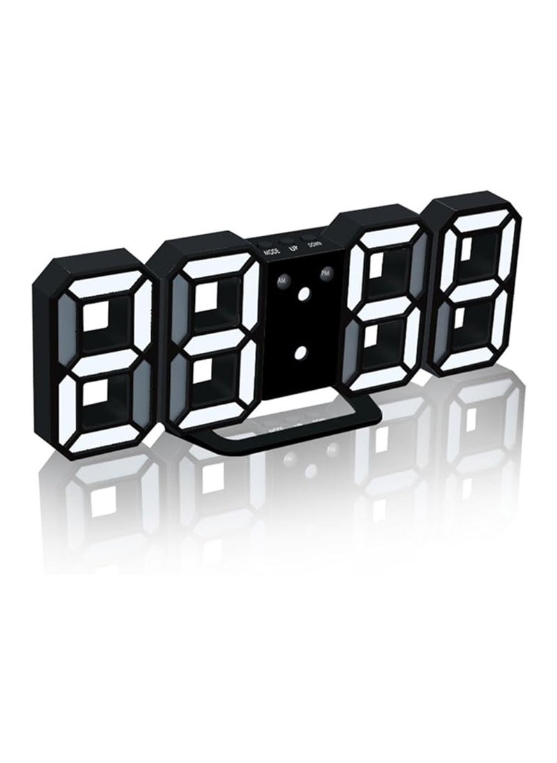 3D LED Night Light Digital Alarm Clock, 8.4" Alarm Clocks for Bedrooms, 0-100% Dimmer, 12/24H, Snooze for Office Bedroom Nightstand Desk (Black/White) - pzsku/ZB28BA78663524878F1D9Z/45/_/1732525628/cec196b5-6e3f-44a6-ba5c-d15c1ede645d