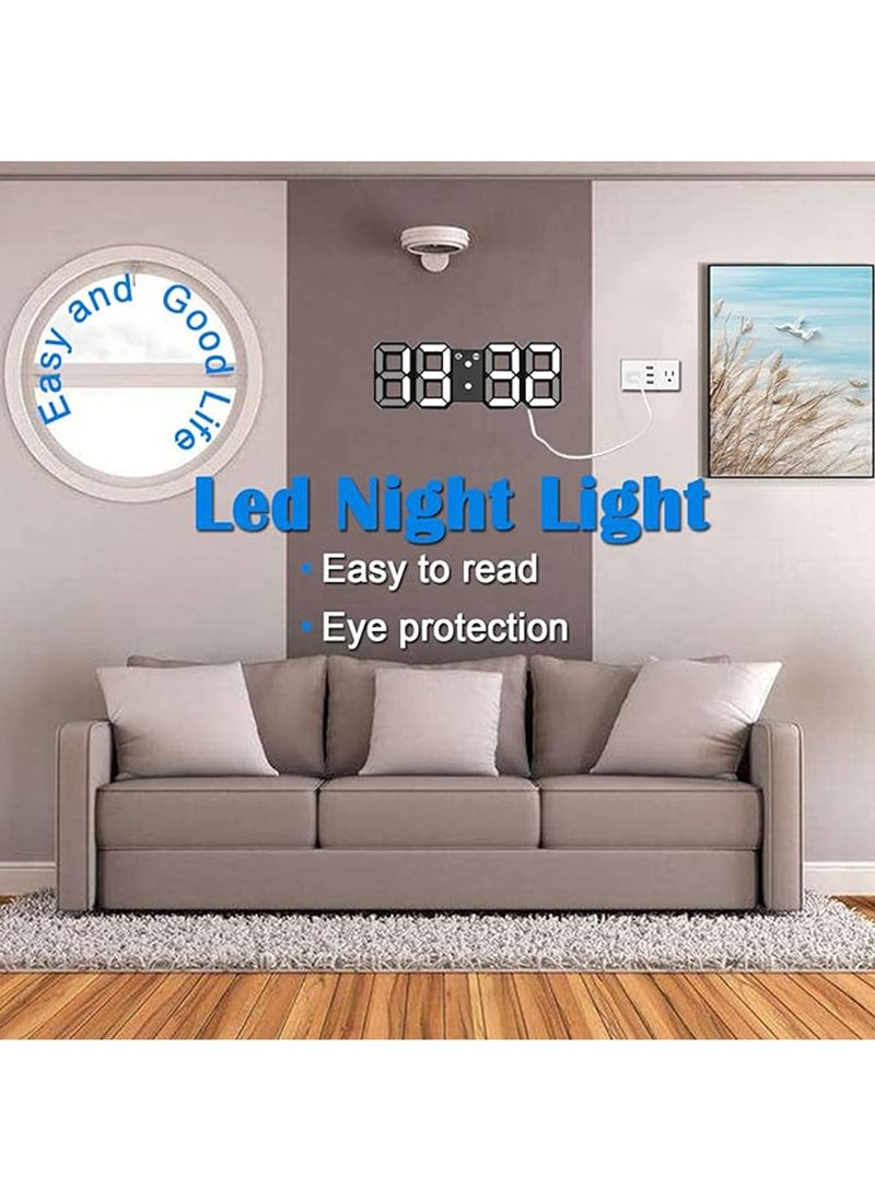 3D LED Night Light Digital Alarm Clock, 8.4" Alarm Clocks for Bedrooms, 0-100% Dimmer, 12/24H, Snooze for Office Bedroom Nightstand Desk (Black/White) - pzsku/ZB28BA78663524878F1D9Z/45/_/1732525638/432396c5-e780-4f38-b6c8-981a2f1ad8c4