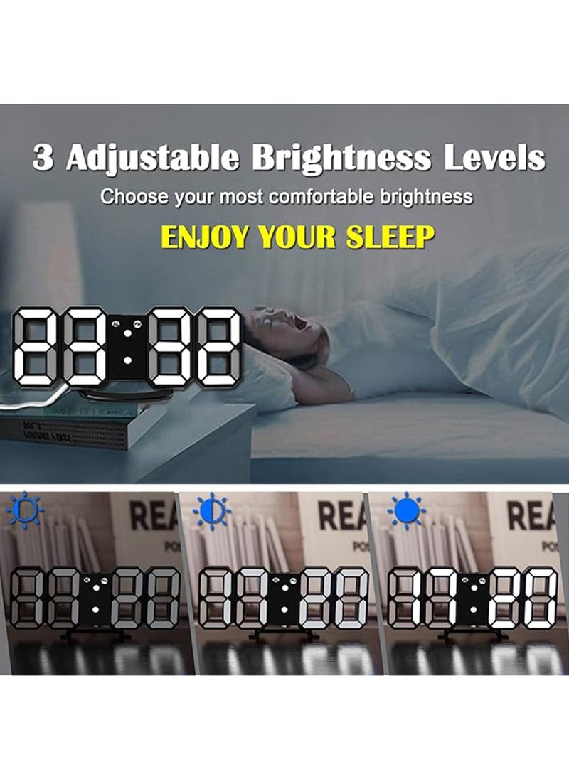 3D LED Night Light Digital Alarm Clock, 8.4" Alarm Clocks for Bedrooms, 0-100% Dimmer, 12/24H, Snooze for Office Bedroom Nightstand Desk (Black/White) - pzsku/ZB28BA78663524878F1D9Z/45/_/1732525649/c2c186f2-e431-4261-85d0-c81f4ca3269c