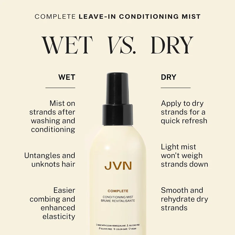 JVN  JVN Complete Leave-In Conditioning Mist - Frizz-Free Hydration Spray, UV Protection, Vegan, 60 mL  | Best Price UAE