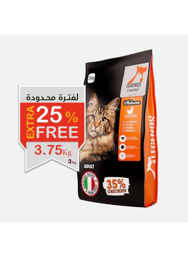 LEGENDS Wholesome with Chicken ADULT CAT 3kg.