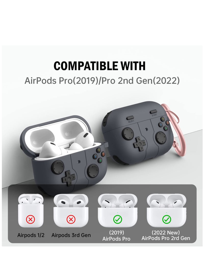 Generic - Game Pad Appearance Design Airpods Pro 2 Case - Front LED Visible - Airpods Pro 2 Scratch-Resistant Shock Absorbing Case - Image 1