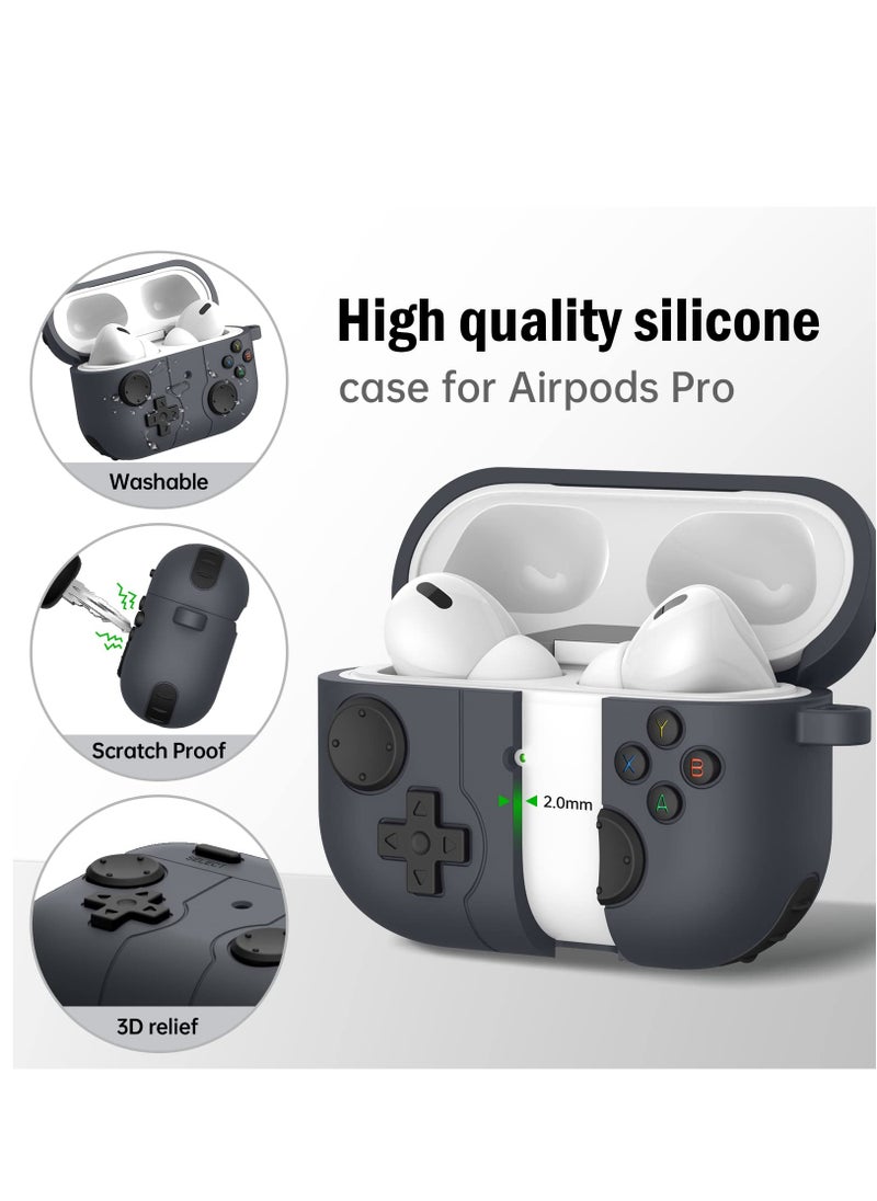 Generic - Game Pad Appearance Design Airpods Pro 2 Case - Front LED Visible - Airpods Pro 2 Scratch-Resistant Shock Absorbing Case - Image 1