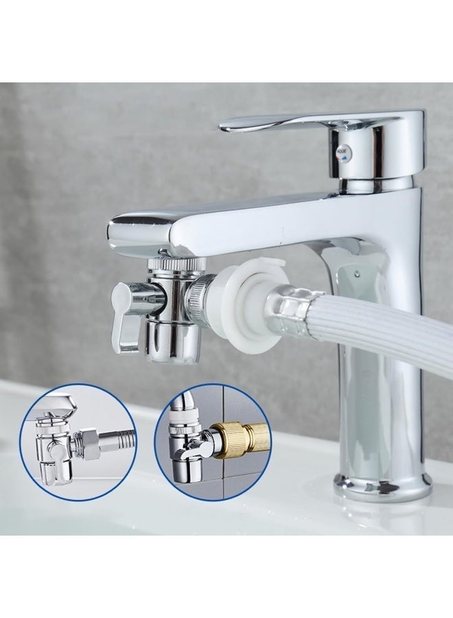 NOVEX NVST-111 Kitchen Faucet Diverter Valve with Aerator, Brass Sink Adapter, Bathroom Bidet/Shower Connector, G1/2 Hose Compatible - Image 4