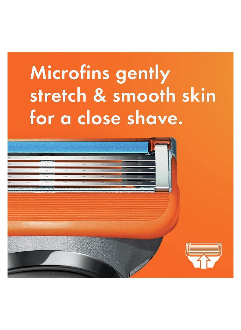 Gillette - 8-Piece Fusion 5 Men Razor Blades Refills Orange/Silver - Image 1