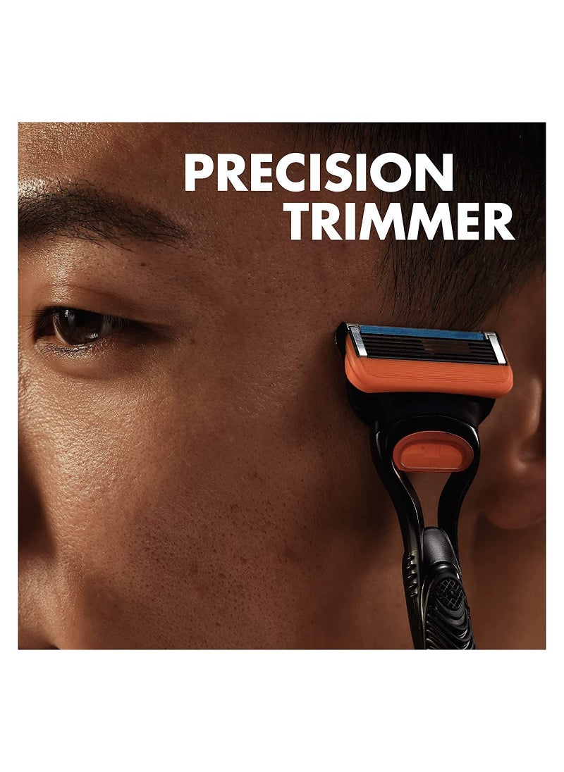 Gillette - 8-Piece Fusion 5 Men Razor Blades Refills Orange/Silver - Image 1