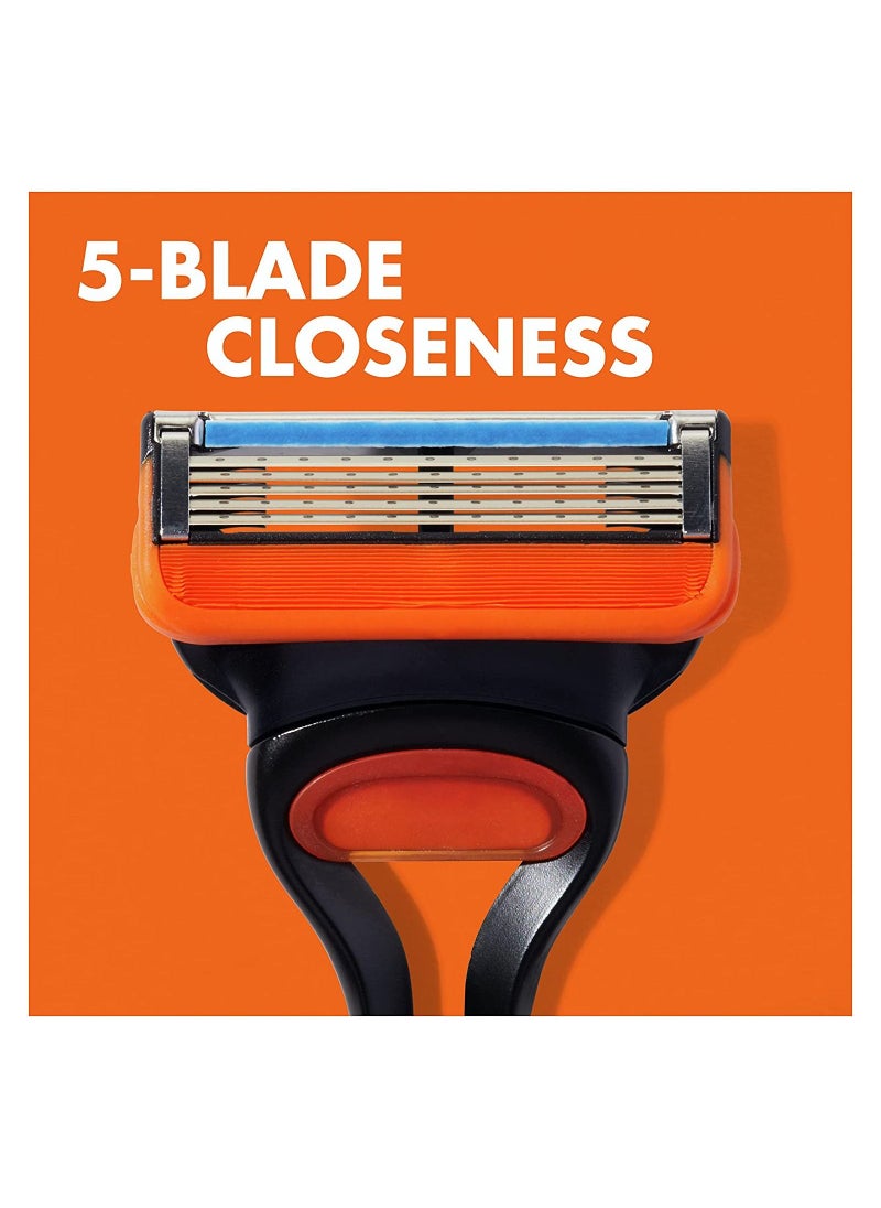 Gillette - 8-Piece Fusion 5 Men Razor Blades Refills Orange/Silver - Image 1