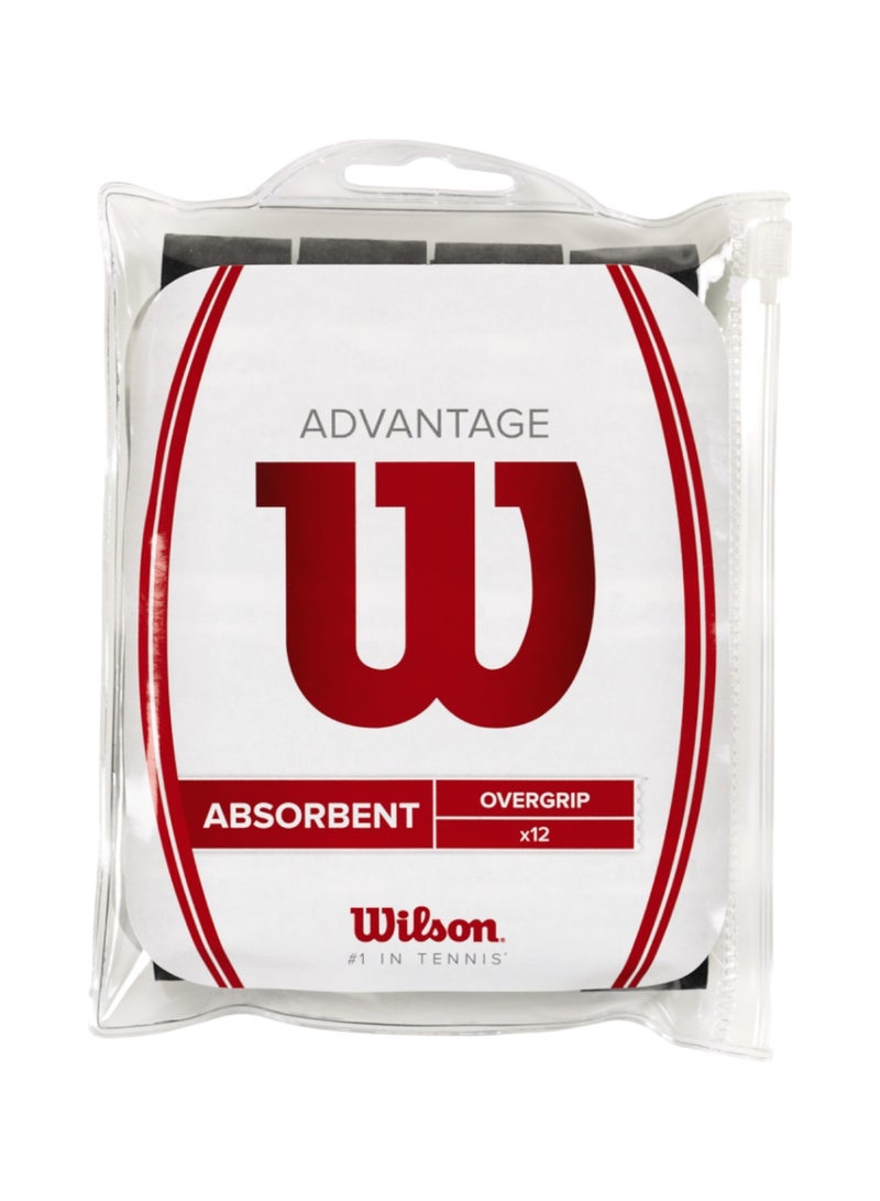 Wilson Advantage Overgrip - 12 Pack - Black - Image 1