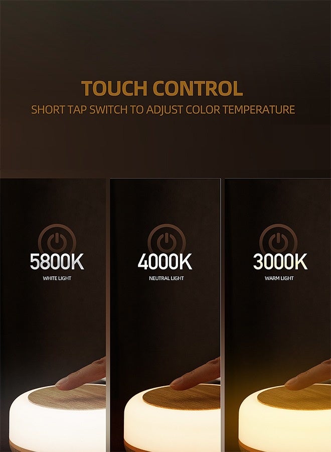 Topleo Baby Night Light Touch Control Bedroom Light, Nursery Lamp for Breastfeeding and Sleep Aid, 3 Light Color Stepless Dimming,  Rechargeable, Up to 96H - Image 4