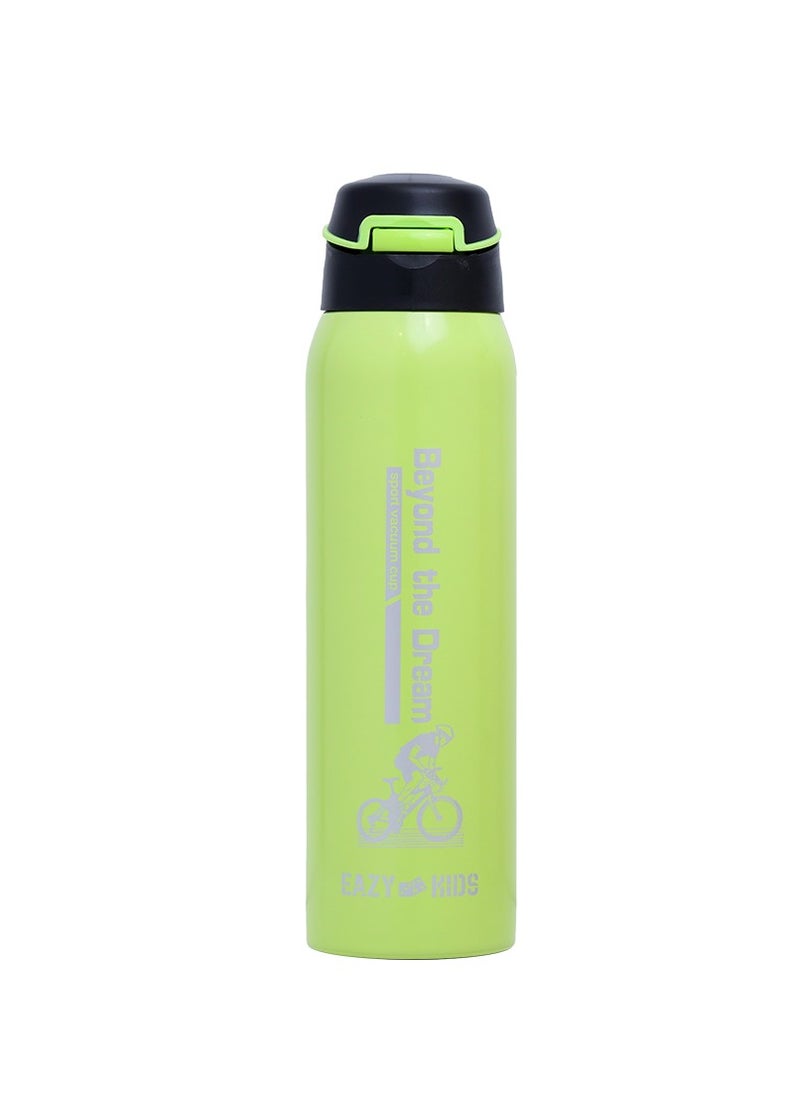 Eazy Kids Eazy Kids Double Wall Insulated School Water Bottle - Green, 500ml  - Image 1