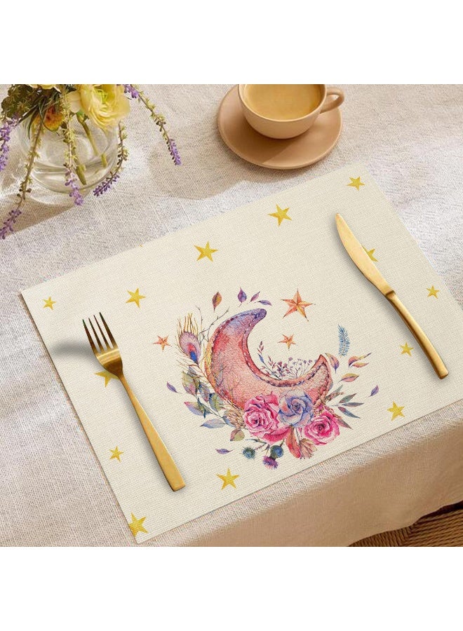 Nariele Moon Oil Lamp Printed Linen Kitchen Utensils Anti Scalding And Thermal Insulation Mat - Image 1