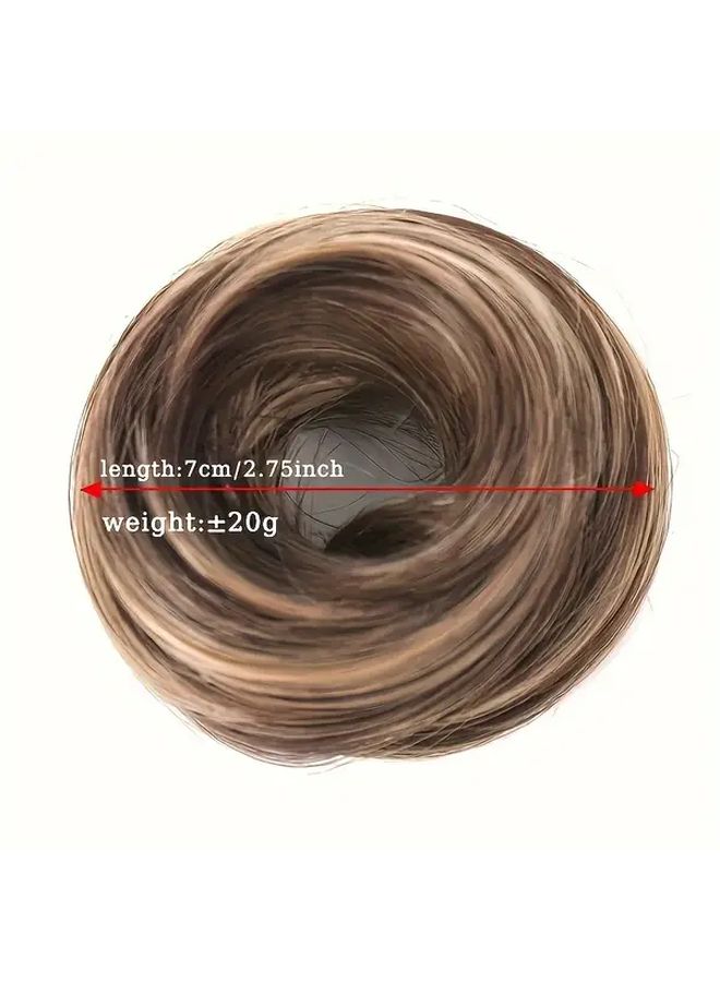 كعكة الشعر الفوضوية أربطة الشعر تمديد الكعكة الاصطناعية النساء اللون 85H88 طول الشعر 4 بوصة - Image 4