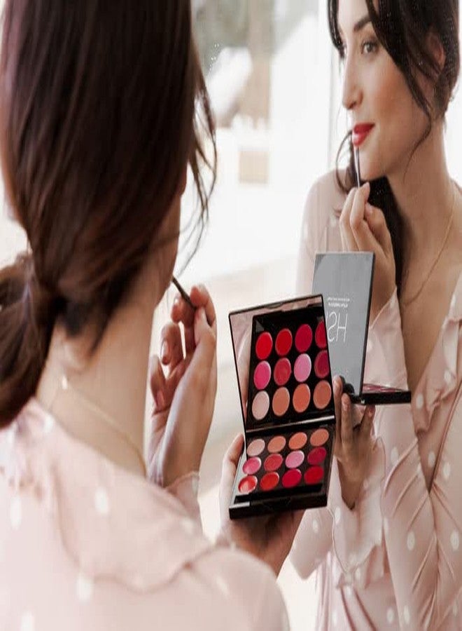 VBA 15 Color Cream Lip Gloss Makeup Palette Cosmetic Contouring Kit - Perfect for Professional and Daily Use - Image 4