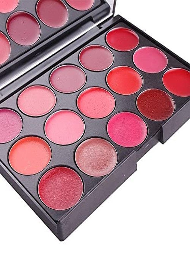 VBA 15 Color Cream Lip Gloss Makeup Palette Cosmetic Contouring Kit - Perfect for Professional and Daily Use - Image 3