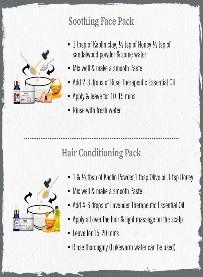 KEYA SETH AROMATHERAPY, DEVICE OF DROP KEYA SETH AROMATHERAPY Kaolin Clay Powder Face Pack For Women & Men, Brightening + Absorbs Excess Oil 100gm - Image 5