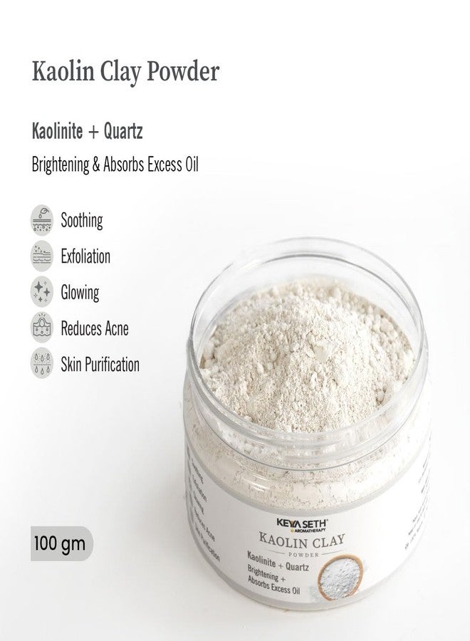 KEYA SETH AROMATHERAPY, DEVICE OF DROP KEYA SETH AROMATHERAPY Kaolin Clay Powder Face Pack For Women & Men, Brightening + Absorbs Excess Oil 100gm - Image 3