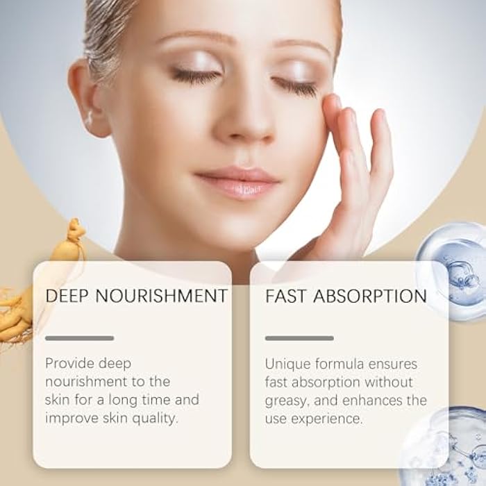 gcdat Ginseng Rejuvenating Cream, Concentrated Ginseng Cream With Ginseng Essence & Hyaluronic Acid for Wrinkles & Deep Hydration - 2.12 Oz- Lightweight Daily Face Moisturize, Nourish & Smooth - Image 2