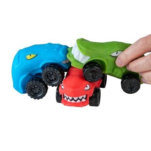 The Orb Factory ORB Funkee Stretchee Racers Assorted Expressions 3 Pack Race Stretch Squish and Even Squeeze These Cars for Stress Relief Funny SensoryFidget Collectible Toys Gifts for Kids and Adults - Image 1