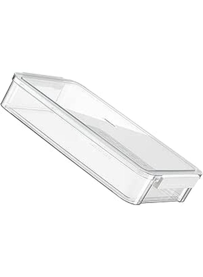Stackable Plastic File Storage Box with Lid Document Organizer Tray for Office Home Drawer - Image 1