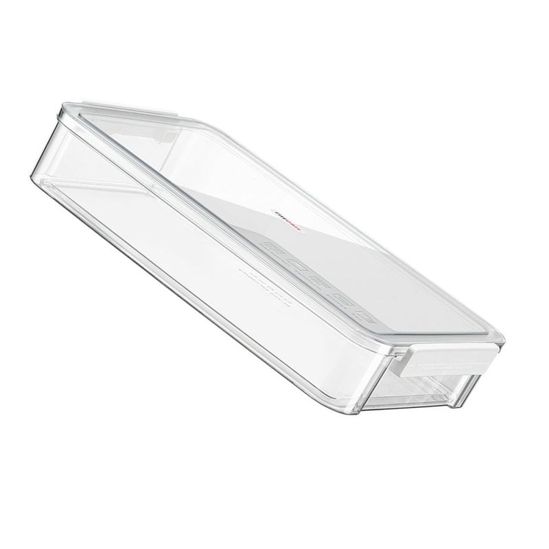 Stackable Plastic File Storage Box with Lid Document Organizer Tray for Office Home Drawer - Image 2