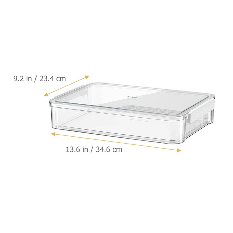 Stackable Plastic File Storage Box with Lid Document Organizer Tray for Office Home Drawer - Image 3