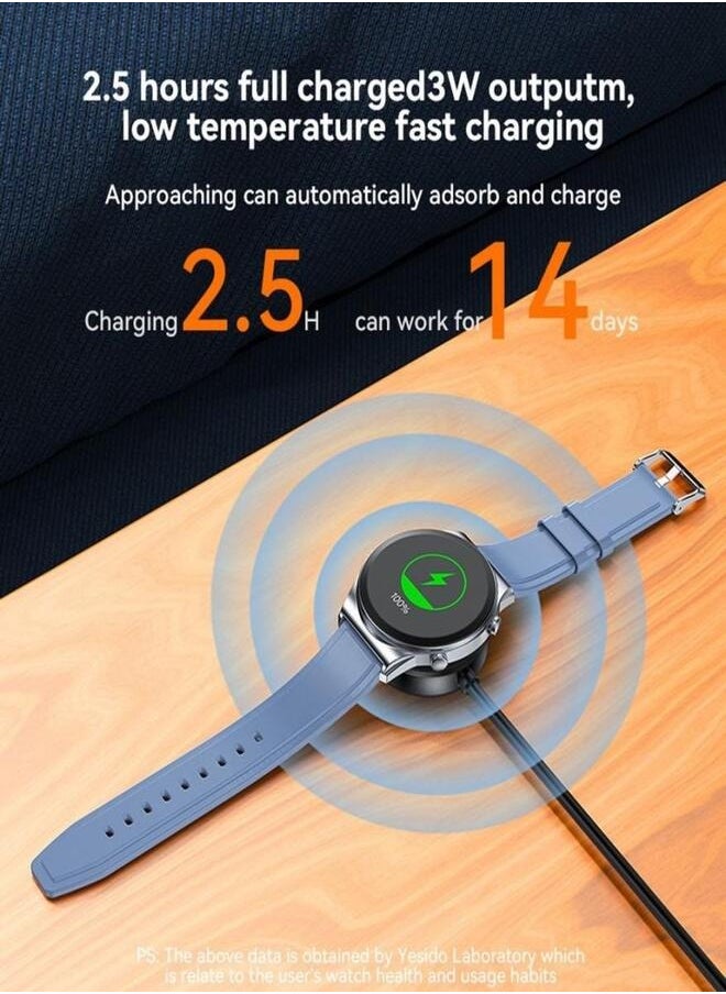 Yesido - Magnetic Watch Charger for Samsung Type C Black-CA162 - Image 1
