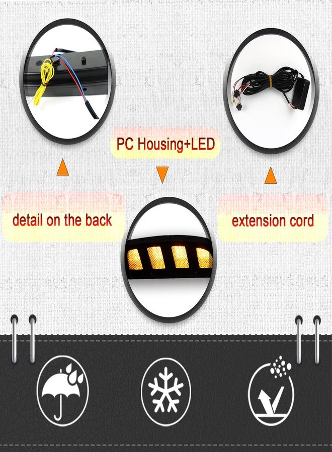 BINQIGOO LED Daytime Running Light Front Bumper Fog Light, Switchback White DRL Amber Sequential Turn Signal, Compatible with Honda Civic Type R 2017-2021 - Image 4