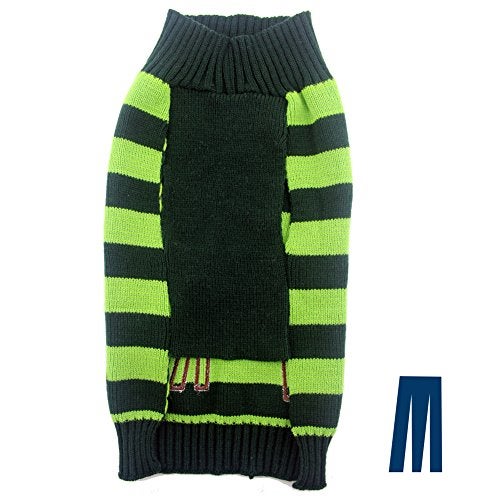 Mikayoo pet Sweater for Small Dog/cat,Ugly Sweater,Color Horizontal Stripes,Christmas Holiday Xmas, Elk Series, Reindeer Series,with Lights and Snowball(S) - Image 4