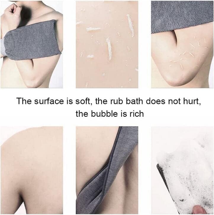 DBOO 2 Pack Microfibre Body Wash Mitts, Soft Face Cleansing Mitts, Bath SPA Terry Cloth, Reusable Makeup Remover Mitt Gloves, 15x21 cm, Grey - Image 3