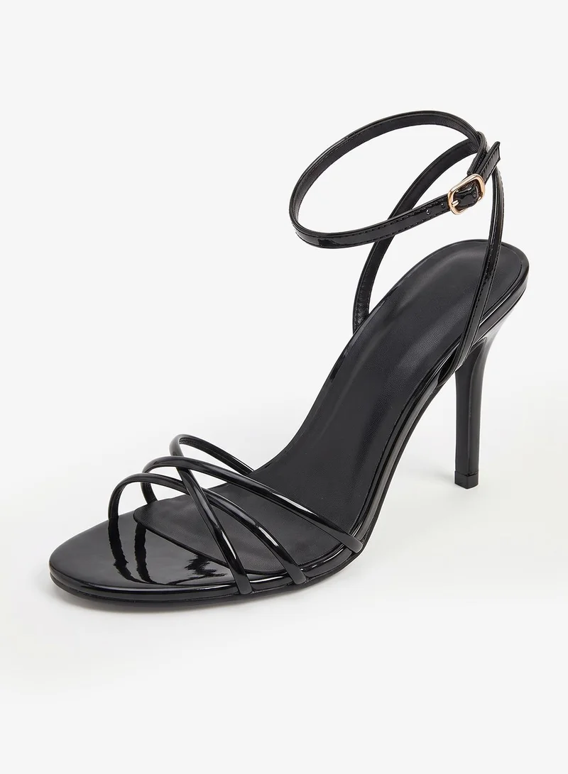Truffle High Heel Stiletto Strappy Detail