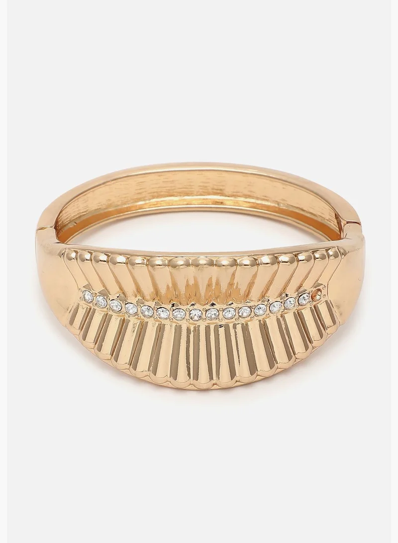 SOHI Gold Plated Designer Stone Bracelet