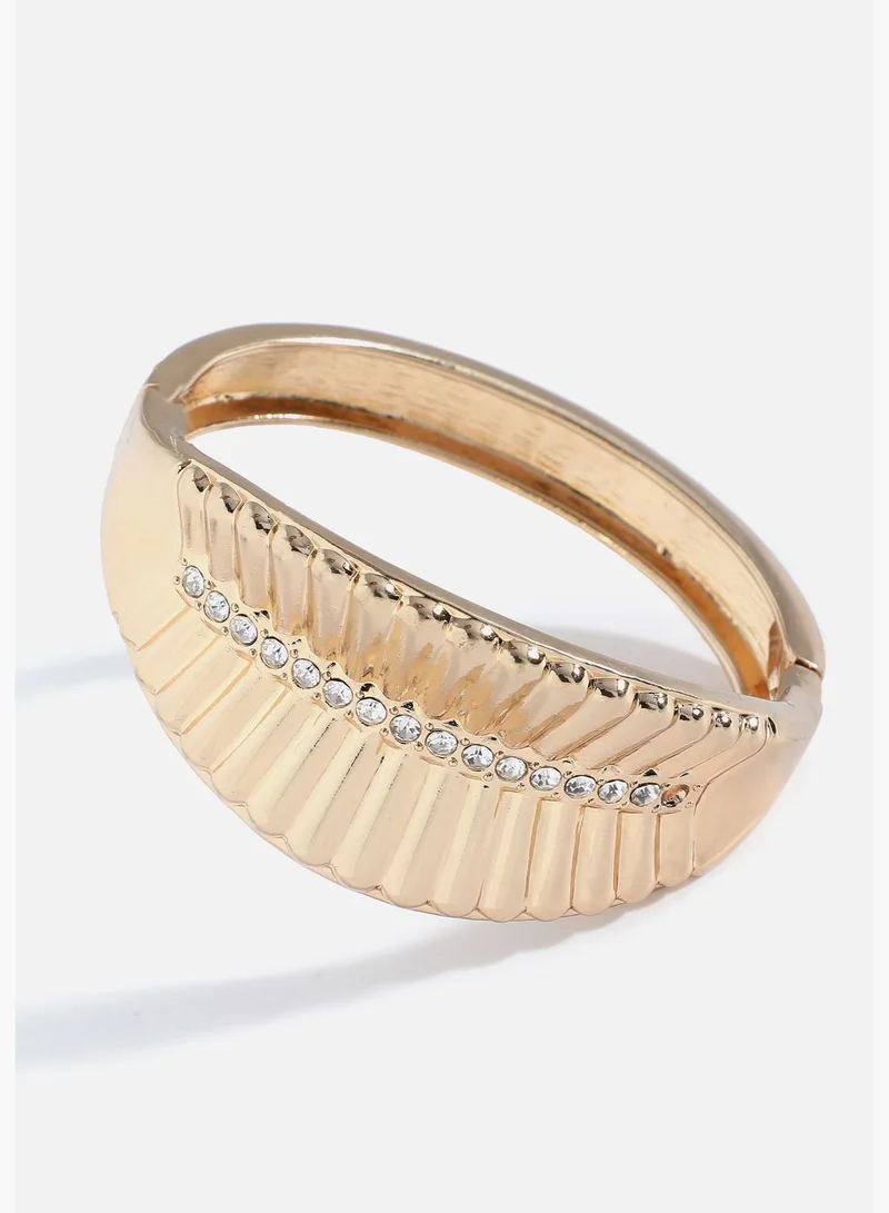 SOHI Gold Plated Designer Stone Bracelet