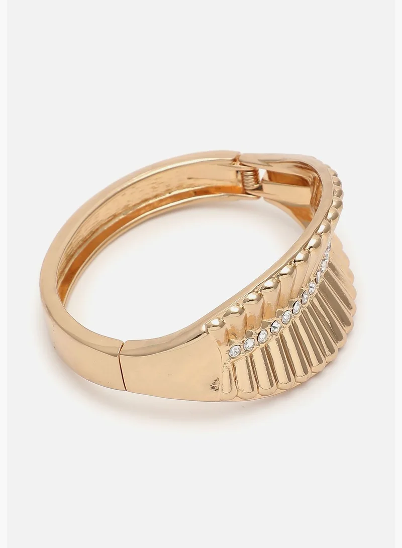 SOHI Gold Plated Designer Stone Bracelet