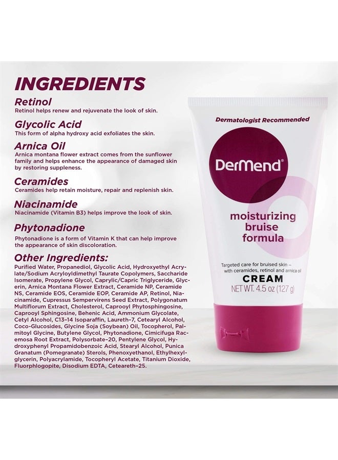 dermend كريم أرتيكا لعلاج الكدمات مع فيتامين ك - مرطب للكدمات على الذراعين والساقين واليدين - 4.5 أونصة - Image 2