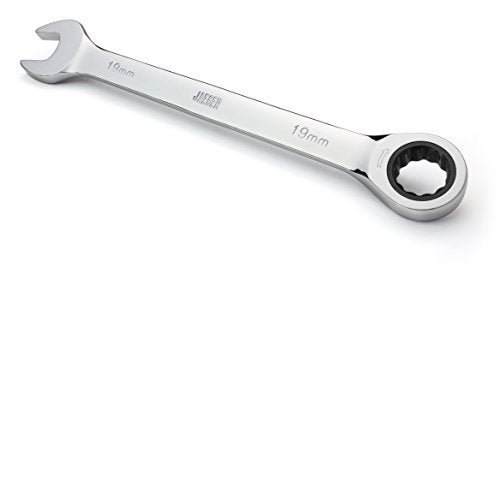 Jaeger 19 mm TIGHTSPOT Ratchet Wrench with Precision Movement and Hardened Polished Steel for Projects with Metric Tight Spaces