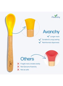 Avanchy Avanchy - Infant Feeding Spoon Set, Organic Bamboo Handle and Gum-Friendly Soft Silicone Tip  - Image 3