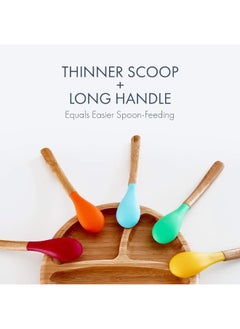 Avanchy Avanchy - Infant Feeding Spoon Set, Organic Bamboo Handle and Gum-Friendly Soft Silicone Tip  - Image 5