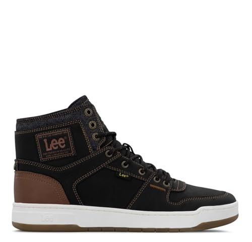 Lee Daybreaker Hi Sneaker for Men Comfortable Denim Mens Shoe Everyday Men Footwear BlackBritish Tan 95 - Image 3