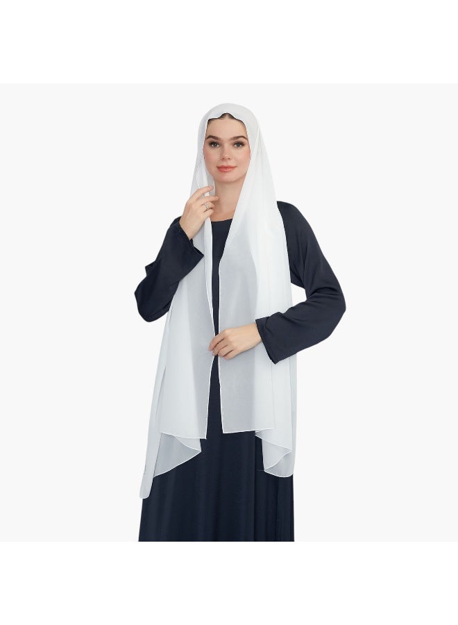 LIFESTYLE Solid White Hijab for Women - Image 2