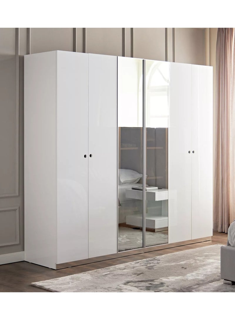 ملاذ هاوس خزانة ملابس بستة أبواب - MZWD013 - 60 طول × 220 ارتفاع × 220 عرض - Image 1