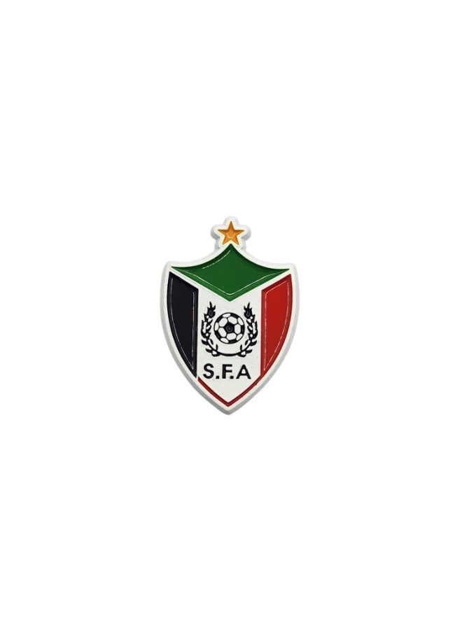 Kipfy Sudan Football Association S.F.A Shield , Glossy Finish Metal Sticker for Mobile Phones & Laptops - Image 1
