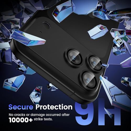 CASENED Camera Lens Protector Tempered Glass for iPhone 17 Pro Max - Alloy Metal Cover with Tempered Glass - Scratch Resistant, Easy Installation (1, Deep Blue, iPhone 17 Pro Max) - Image 4