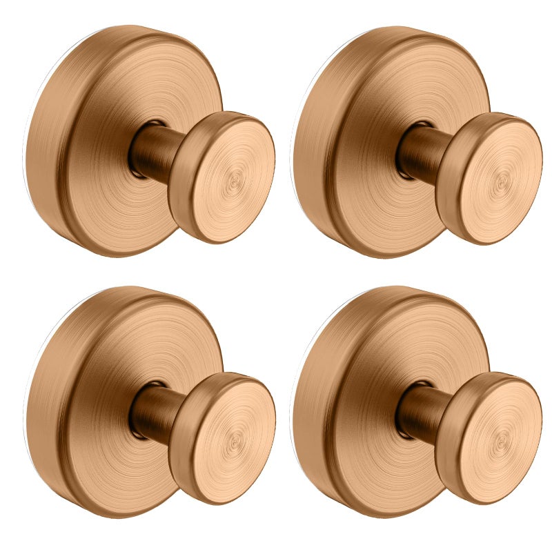 Bntuk Suction Cup Hooks for Shower Removable Towel Hooks for Bathroom Window Glass Door Wall Bath Robe Looafh Wreath Hook for Hanging 4 Pack Champagne Bronze - Image 2