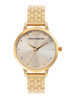 French Connection Women's Analog Quartz Silver Dial Gold Stainless Steel Watch FCN00017C - 35mm  - Image 1