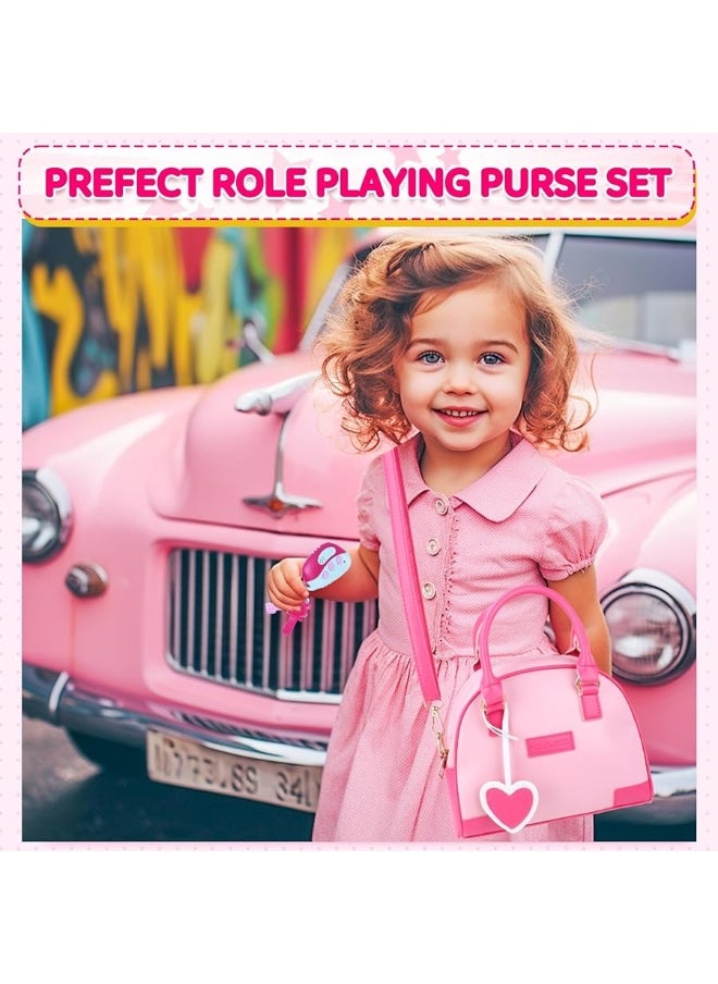 INNOCHEER INNOCHEER Little Girls Purse, Kids Toy Purse with Pretend Makeup, Play Purse for Little Girls, Pretend Play Toddler Purse, Birthday Christmas Princess Gifts Toys for Girls 2 3 4 5 6 7 8 Year Old  - Image 2