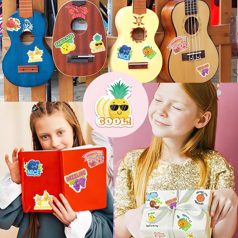 OURASHERO 120PCS Scratch and Sniff Stickers for Teens, Large Scented Smelly Fruits Reward Stickers, Motivational Incentive Fun Decals with Positive Words for Students Teachers Chart School Supplies, 12 Designs - Image 4