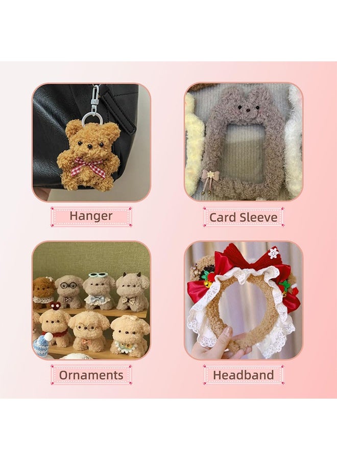 Lemon 10 Pcs Jumbo Coral Fleece Pipe Cleaners, 39.37 Inches Thick Chenille Stems Pipe Cleaners Craft for DIY Projects Home Festival Decorations, Includes Eyes, Nose and Glasses Accessories - Image 3